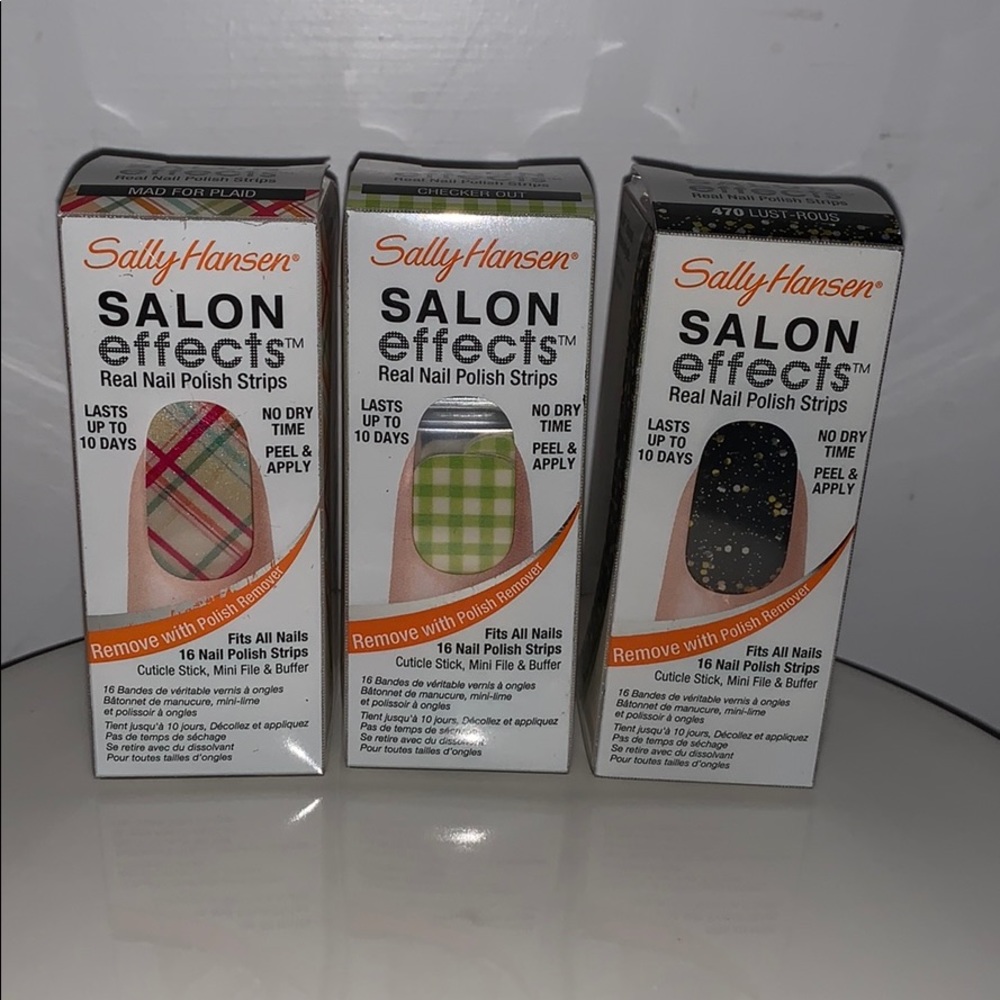 3 boxes of Sally Hansen nail polish strips